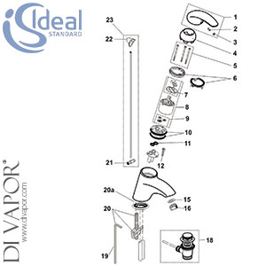 Ideal Standard Bari Basin Mixer Tap Spare Parts - IDL DV 170